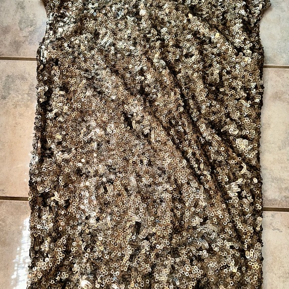 VINCE Gold & Champagne Sequin Mini Dress - Picture 3 of 14